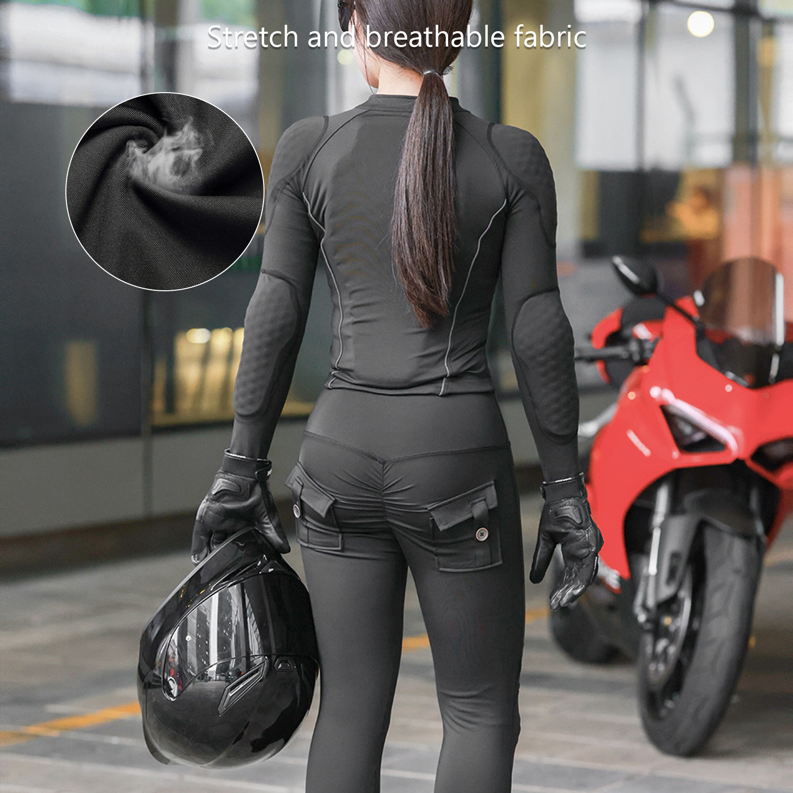 Motorcycle Gear For Woman - Women's Mesh Jacket Motorcycle Padded Shirt