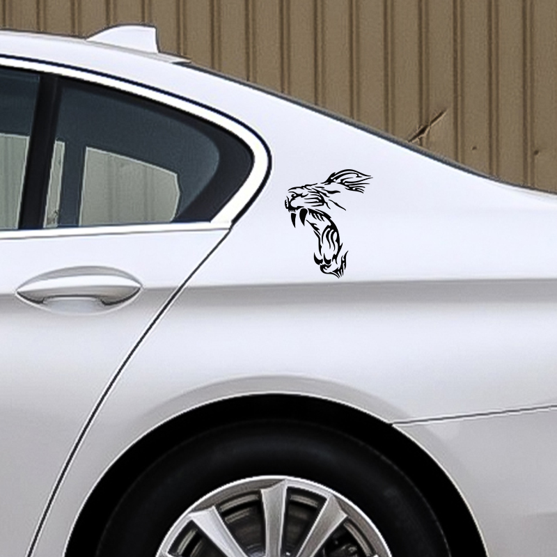 YAWN LION Funny Vinyl Decals M - Motorcycle Gear White ulasan dan harga