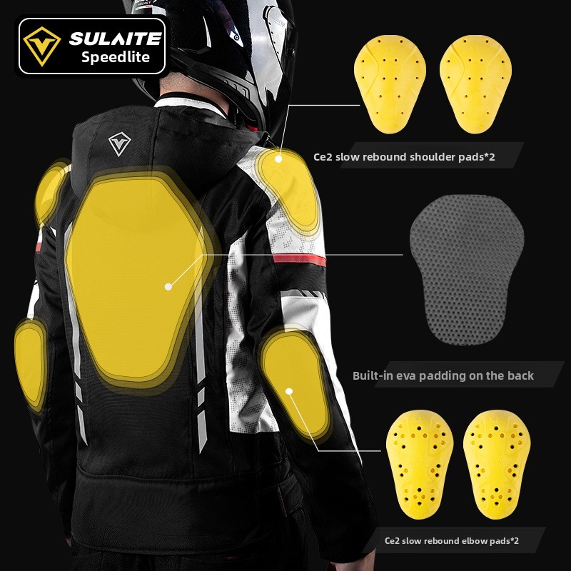 SULAITE Motorcycle Riding Jack - Motorcycle Gear White ulasan dan harga