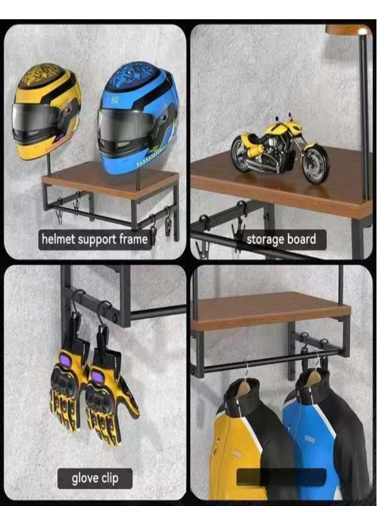 Motorcycle Helmet Wall Mount D - Motorcycle Gear Display Rack ulasan dan harga