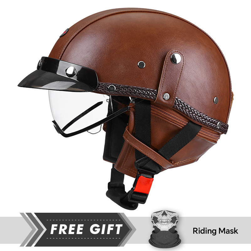 Men's Retro Motorcycle Half He - Motorcycle Gear Store ulasan dan harga