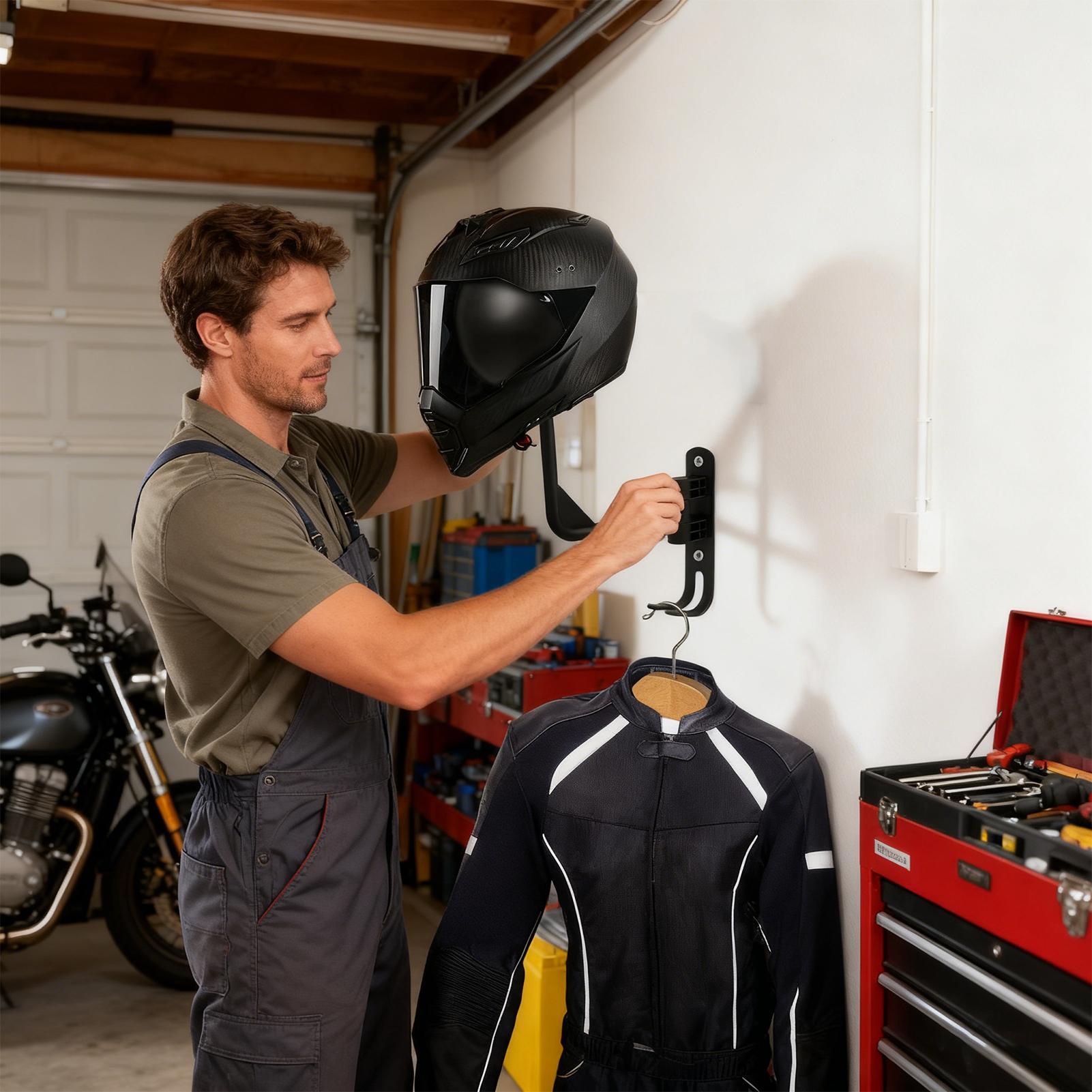 Motorcycle Helmet Holder Wall  - Motorcycle Gear Display Rack ulasan dan harga